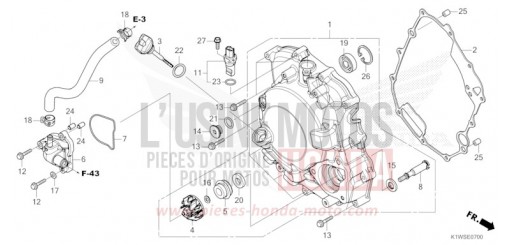 PANNEAU CARTER-MOTEUR D./POMPE A EAU SH350AST de 2026